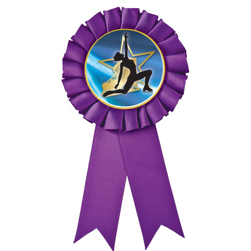 PURPLE MYLAR ROSETTES