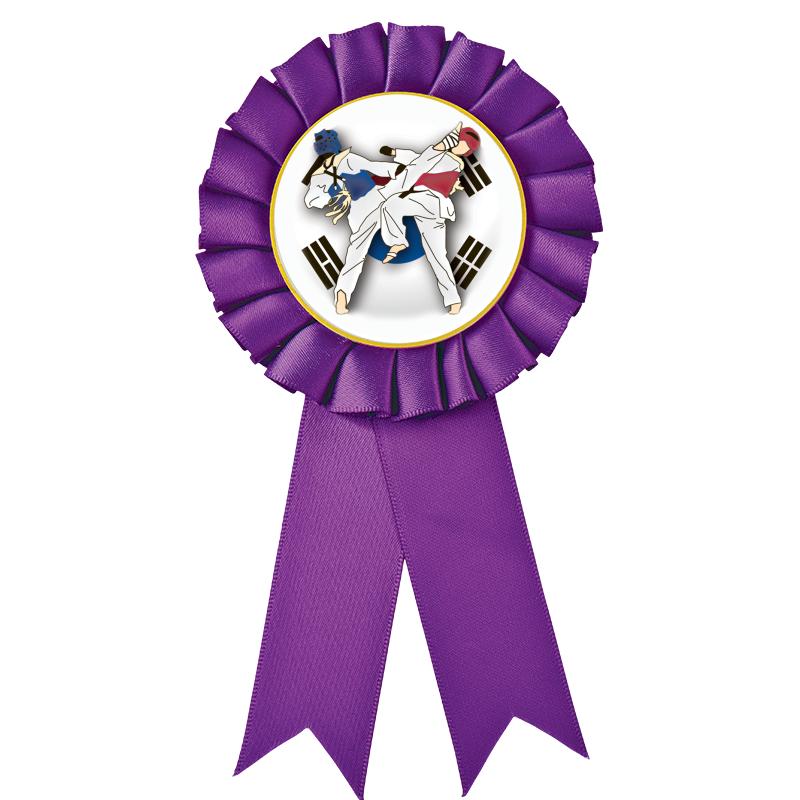PURPLE MYLAR ROSETTES