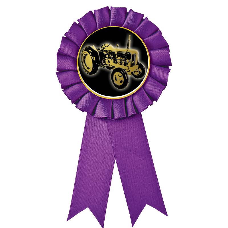 PURPLE MYLAR ROSETTES