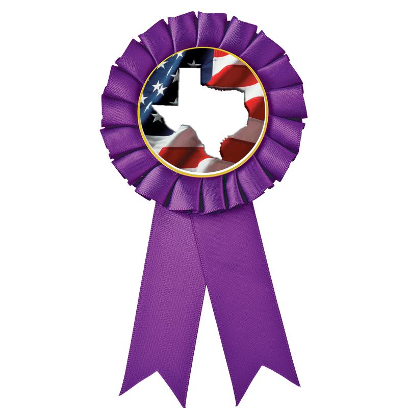 PURPLE MYLAR ROSETTES