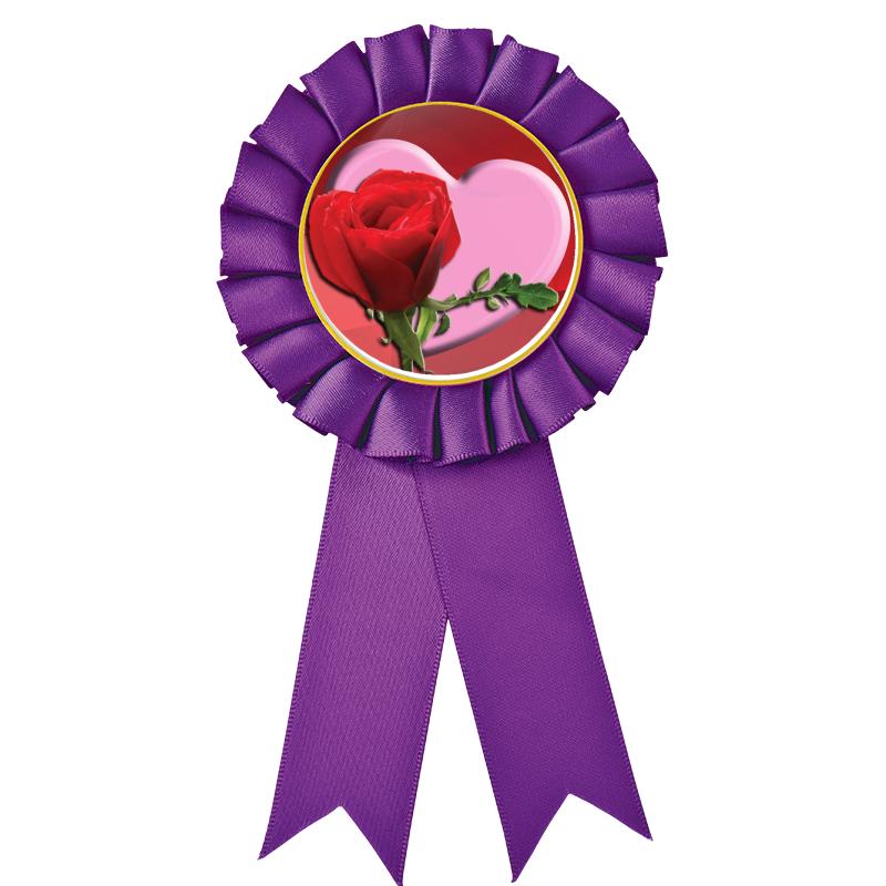 PURPLE MYLAR ROSETTES