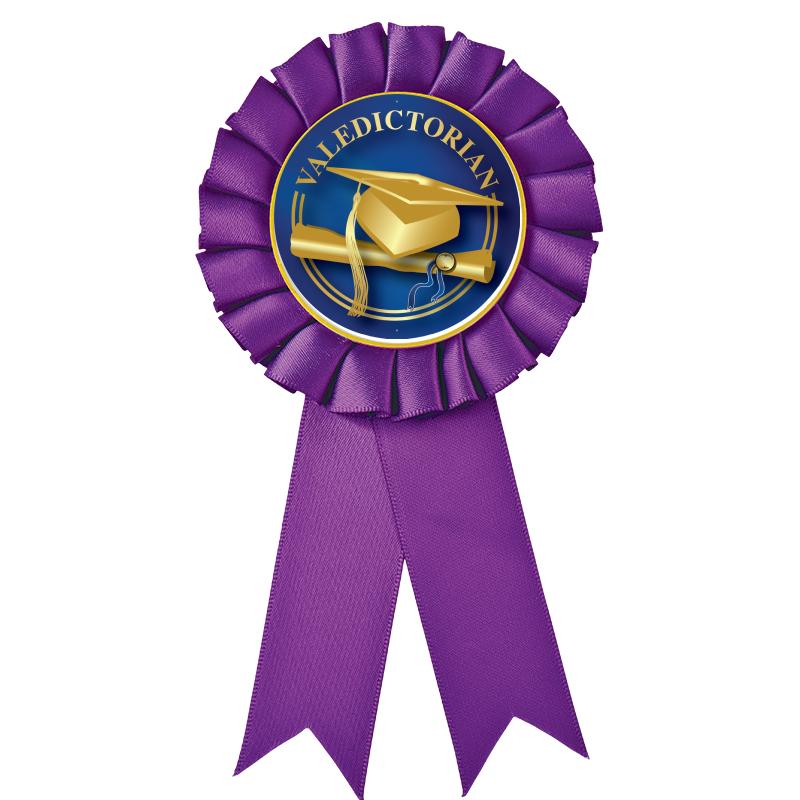 PURPLE MYLAR ROSETTES