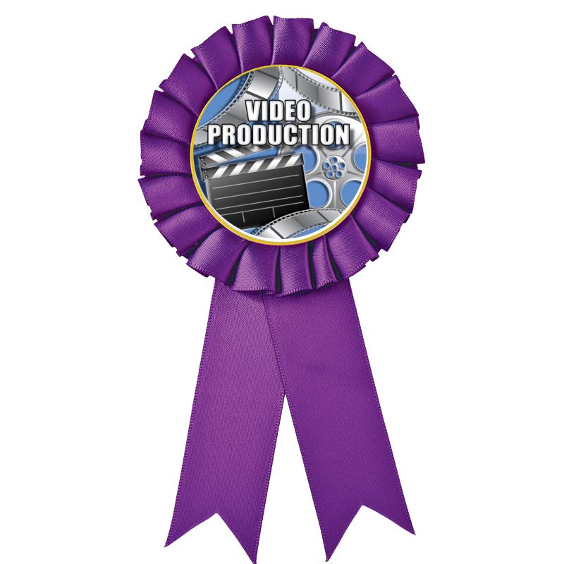 PURPLE MYLAR ROSETTES