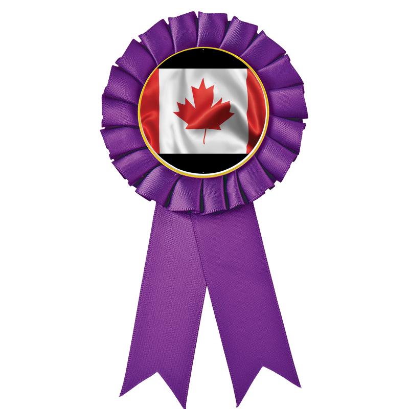 PURPLE MYLAR ROSETTES