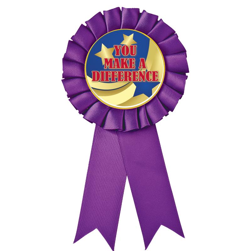 PURPLE MYLAR ROSETTES