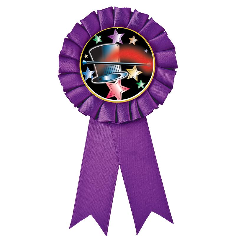 PURPLE MYLAR ROSETTES