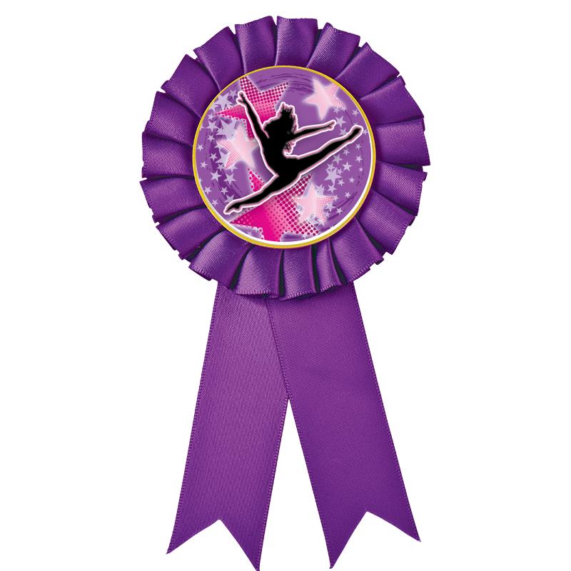 PURPLE MYLAR ROSETTES