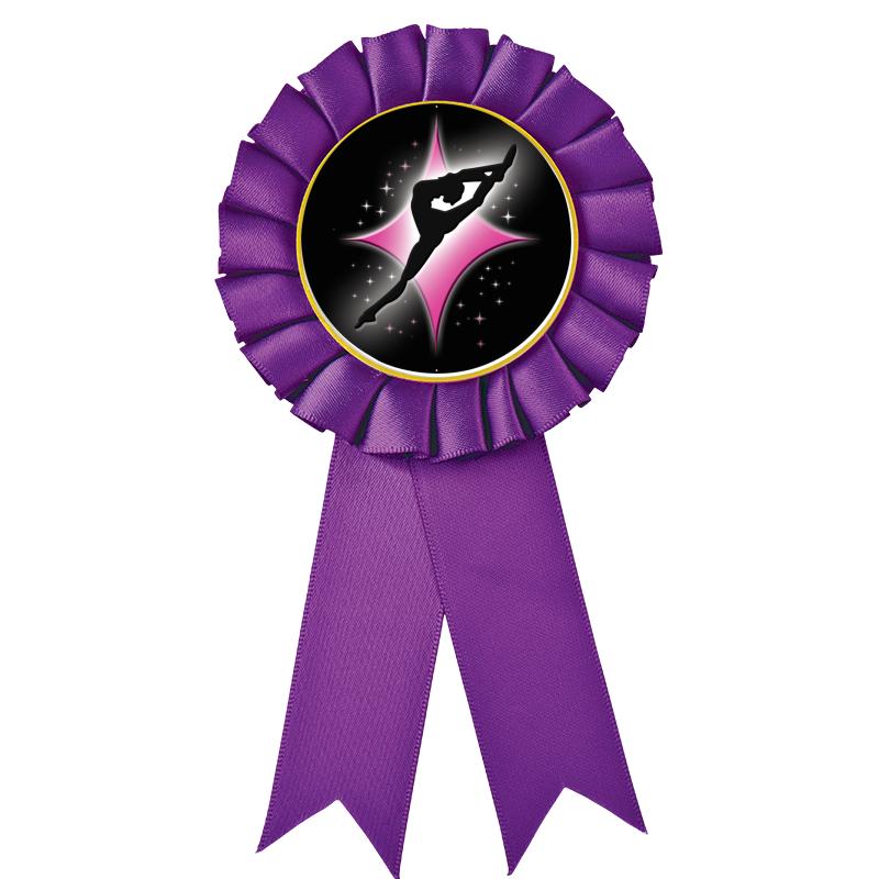 PURPLE MYLAR ROSETTES