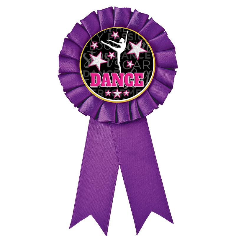 PURPLE MYLAR ROSETTES