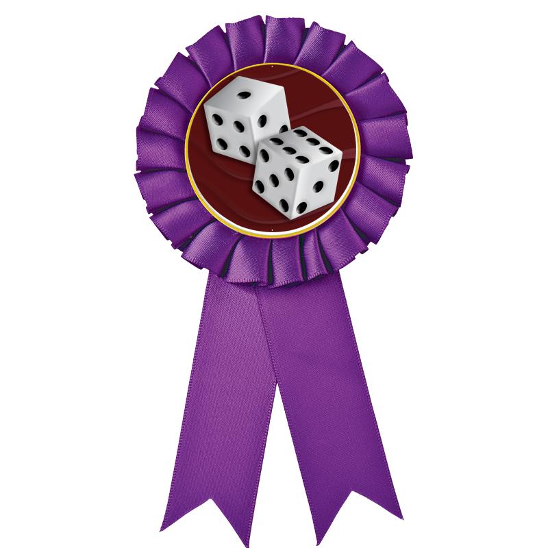 PURPLE MYLAR ROSETTES