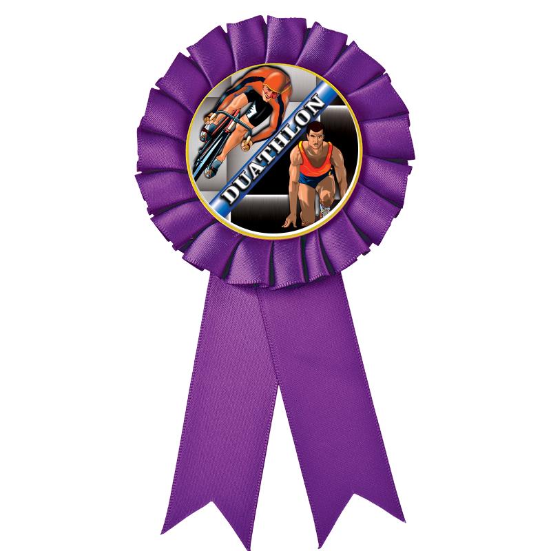 PURPLE MYLAR ROSETTES