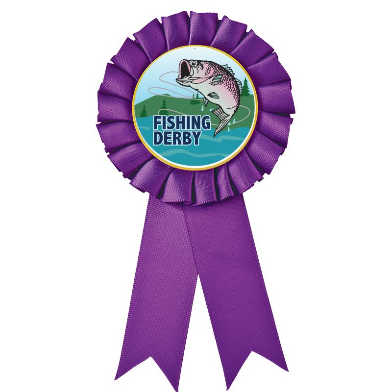 PURPLE MYLAR ROSETTES