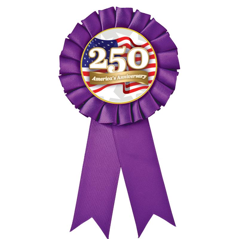 PURPLE MYLAR ROSETTES