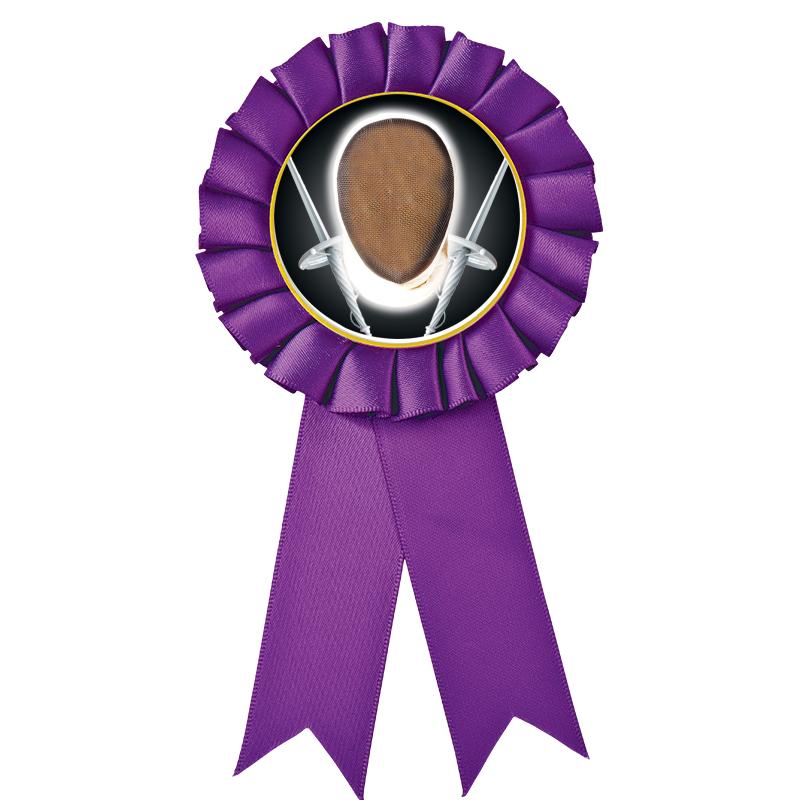 PURPLE MYLAR ROSETTES