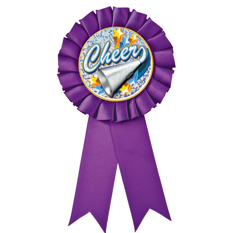 PURPLE MYLAR ROSETTES