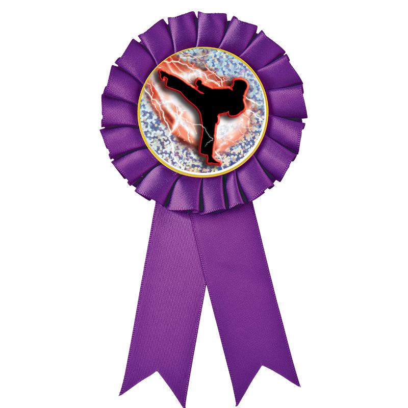 PURPLE MYLAR ROSETTES