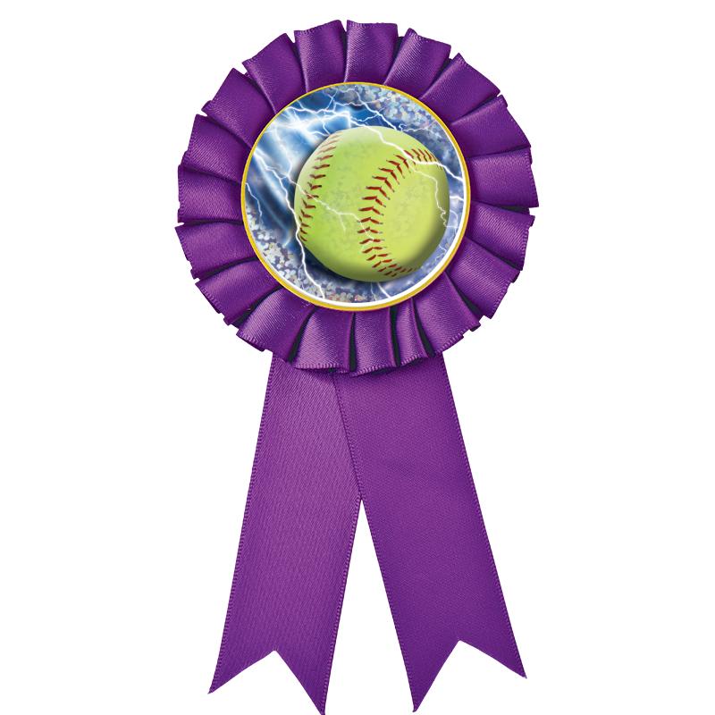 PURPLE MYLAR ROSETTES