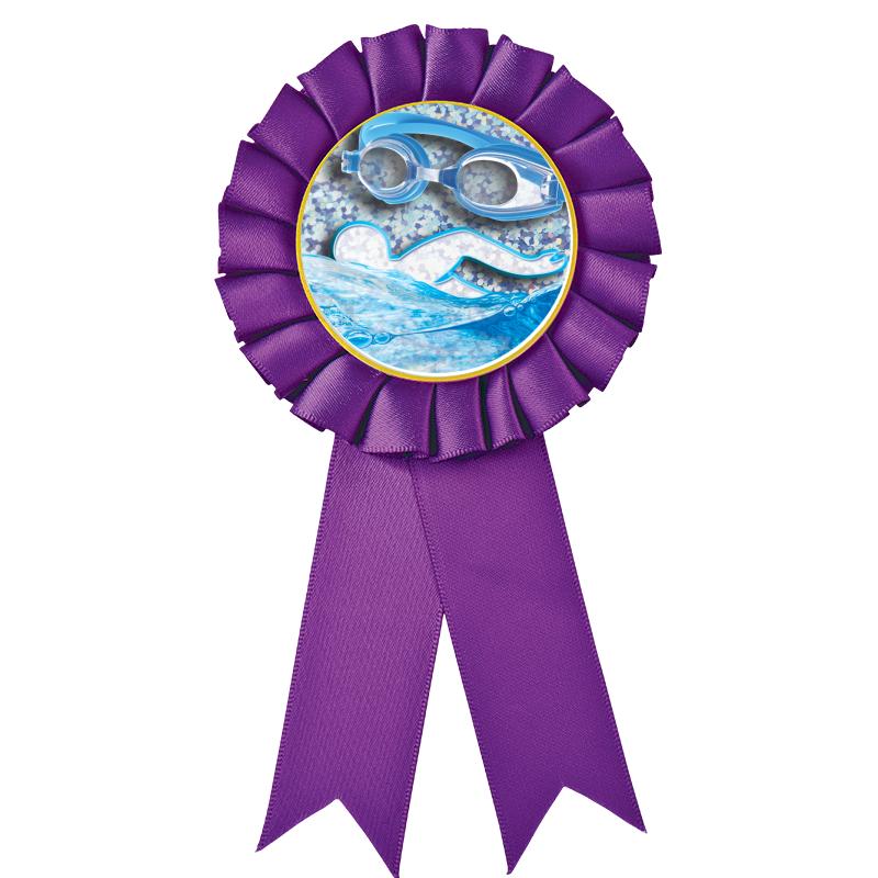 PURPLE MYLAR ROSETTES