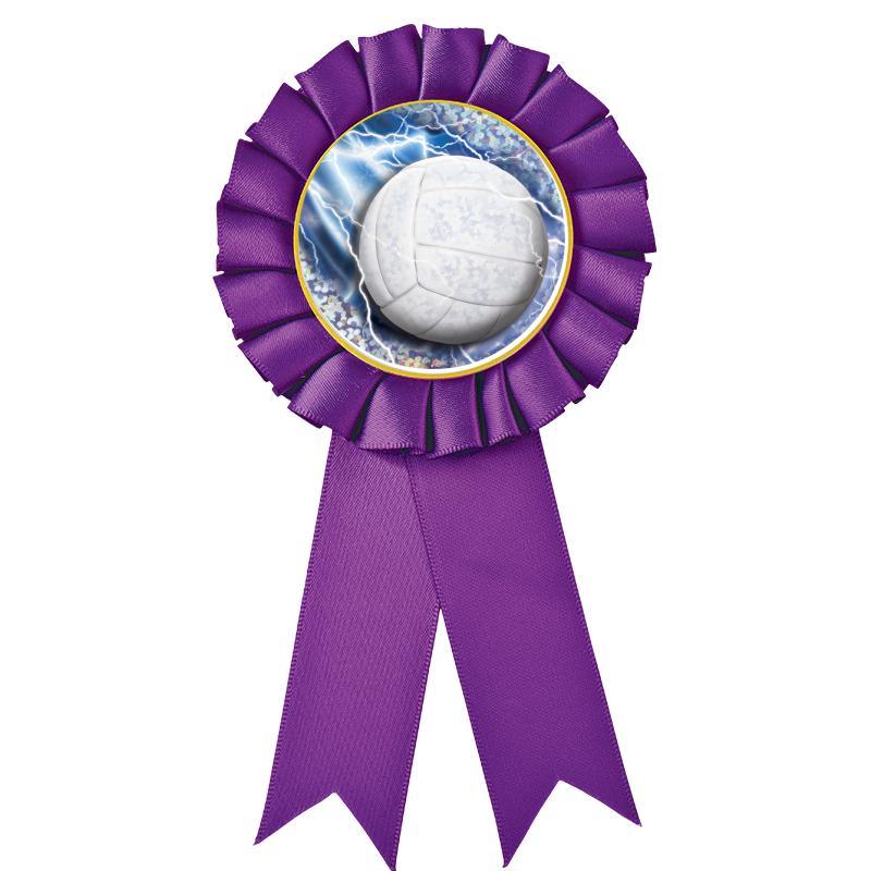 PURPLE MYLAR ROSETTES