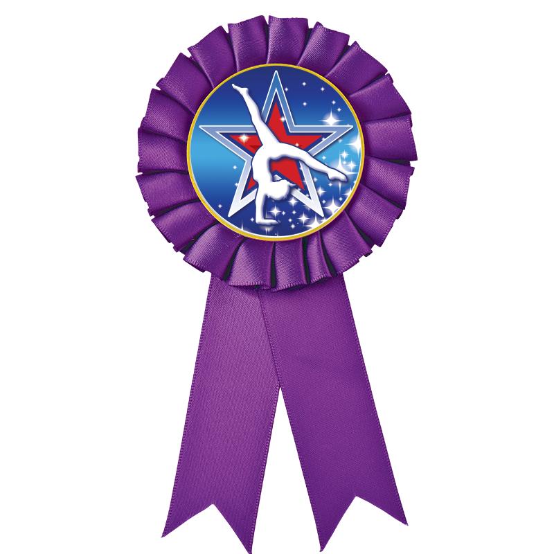 PURPLE MYLAR ROSETTES
