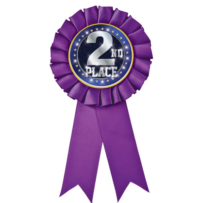 PURPLE MYLAR ROSETTES