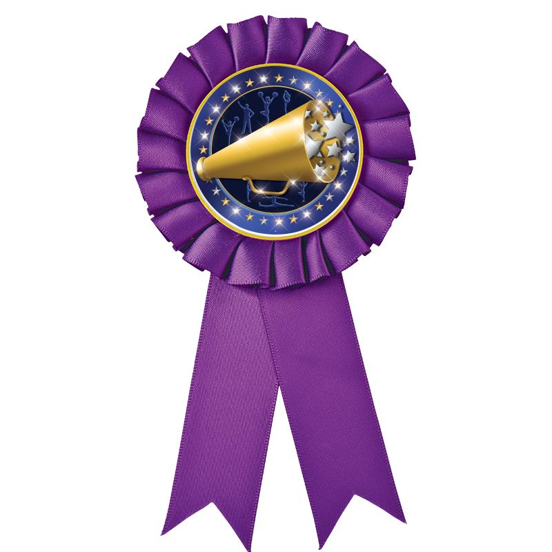 PURPLE MYLAR ROSETTES