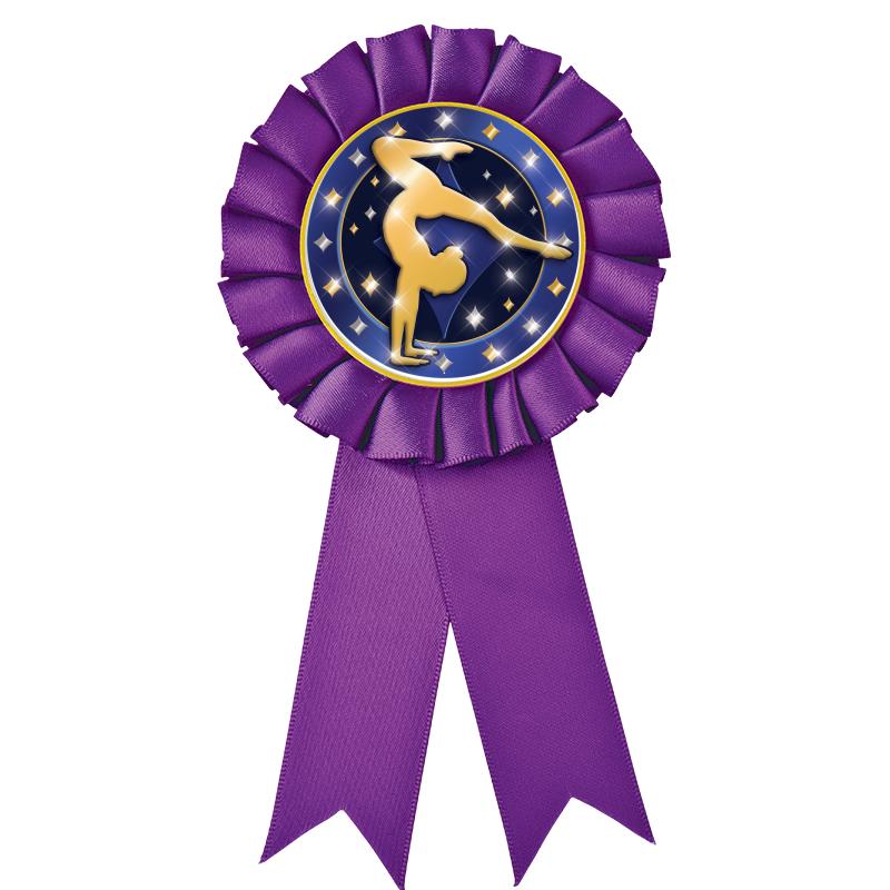 PURPLE MYLAR ROSETTES