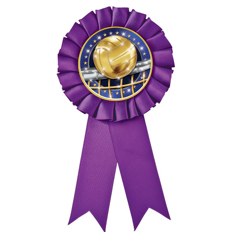 PURPLE MYLAR ROSETTES