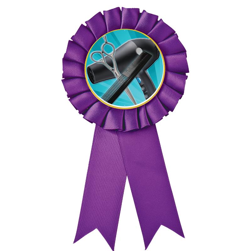 PURPLE MYLAR ROSETTES