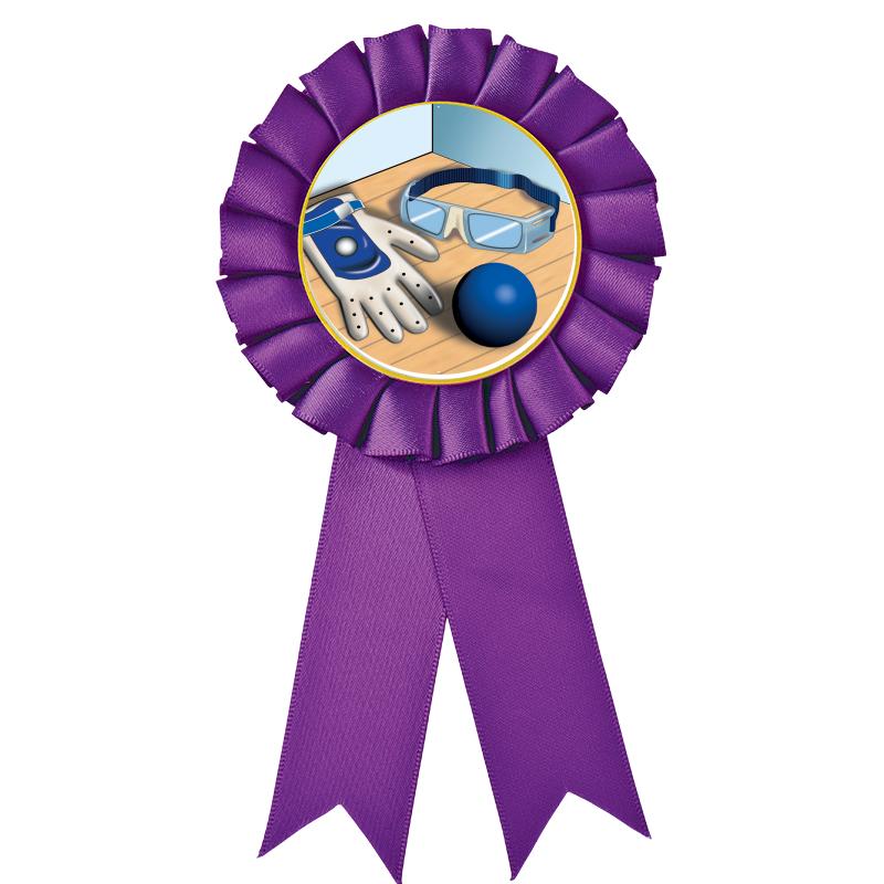 PURPLE MYLAR ROSETTES