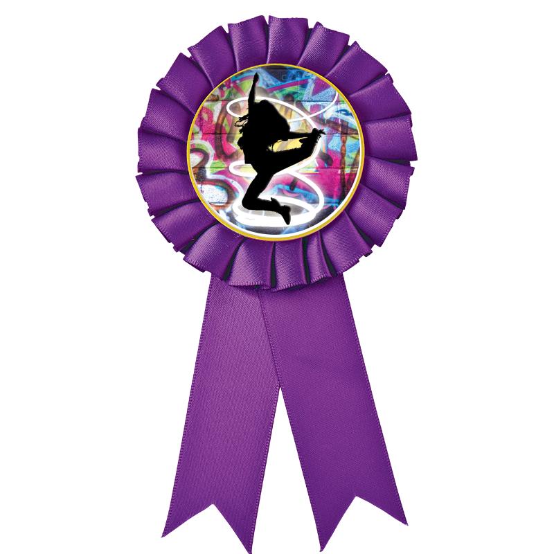 PURPLE MYLAR ROSETTES