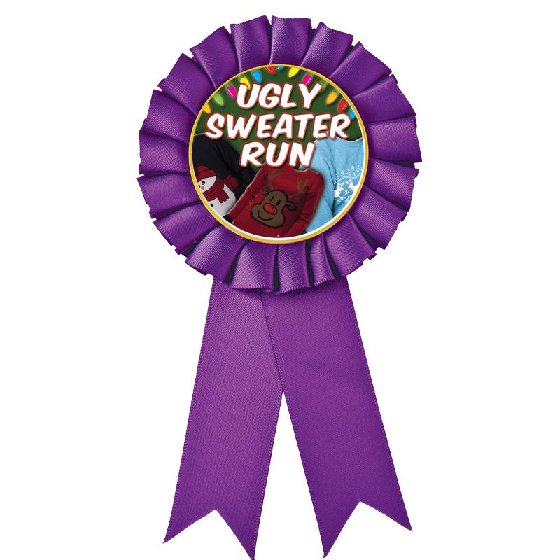 PURPLE MYLAR ROSETTES