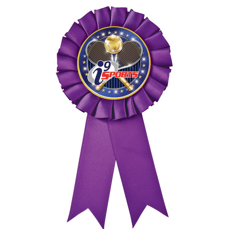 PURPLE MYLAR ROSETTES