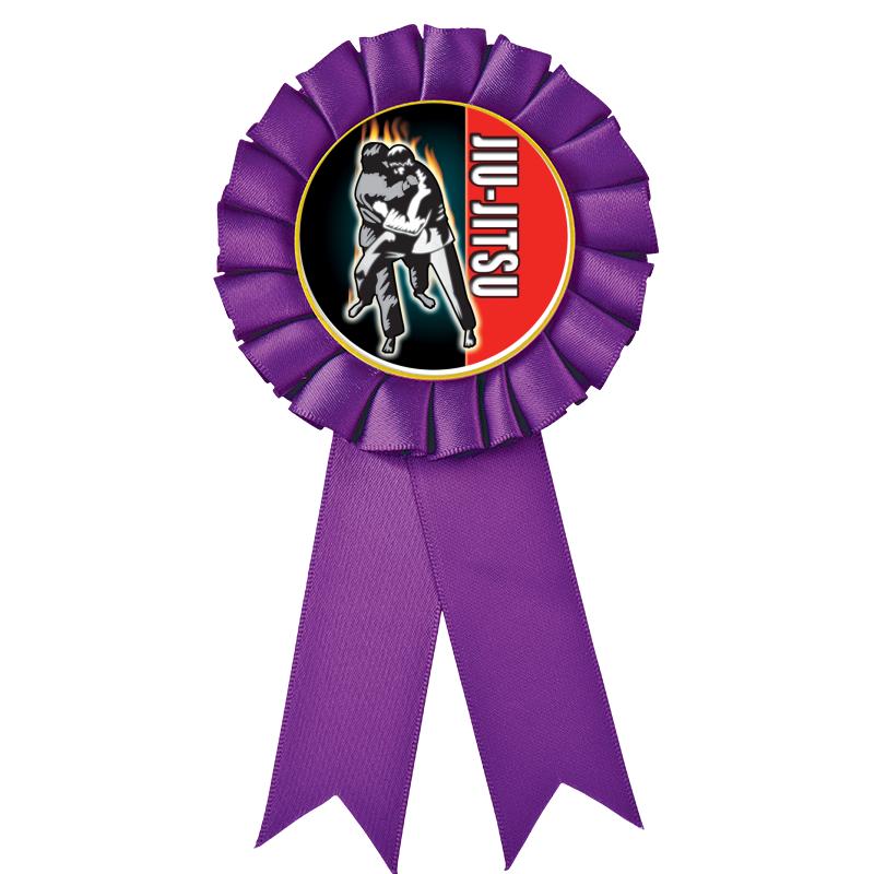 PURPLE MYLAR ROSETTES