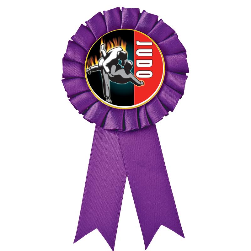 PURPLE MYLAR ROSETTES