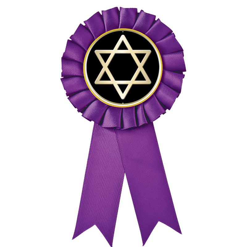 PURPLE MYLAR ROSETTES