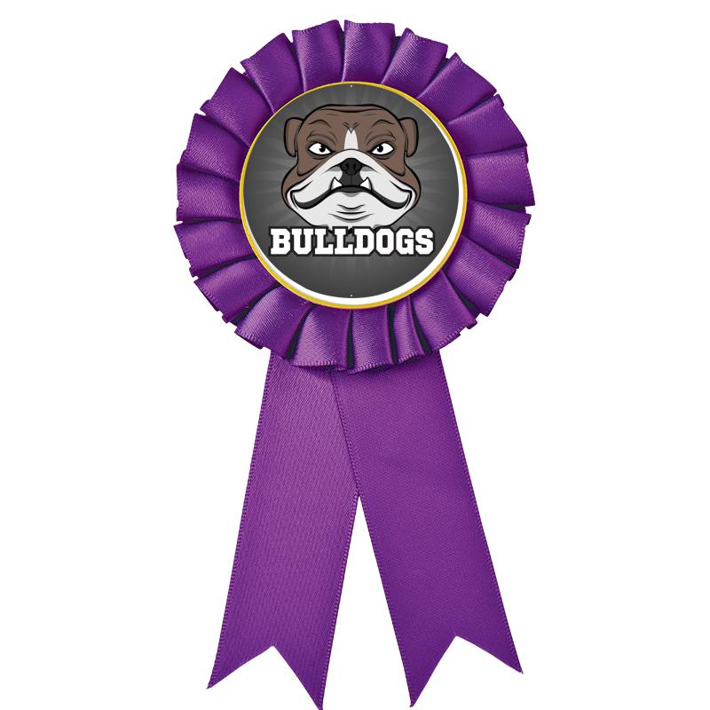 PURPLE MYLAR ROSETTES