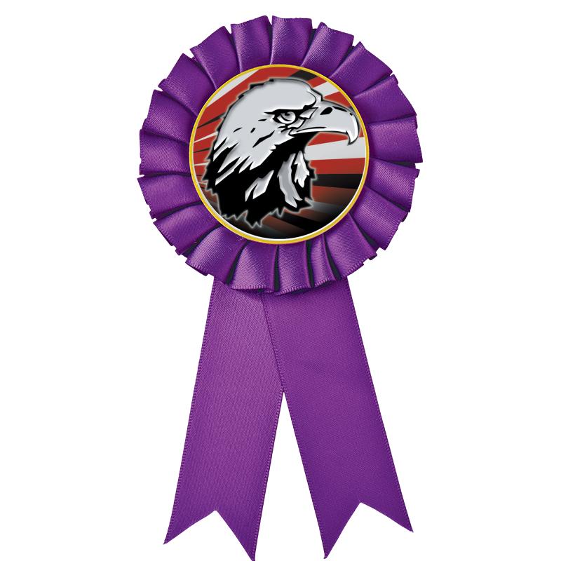 PURPLE MYLAR ROSETTES