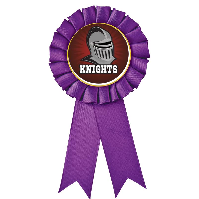 PURPLE MYLAR ROSETTES