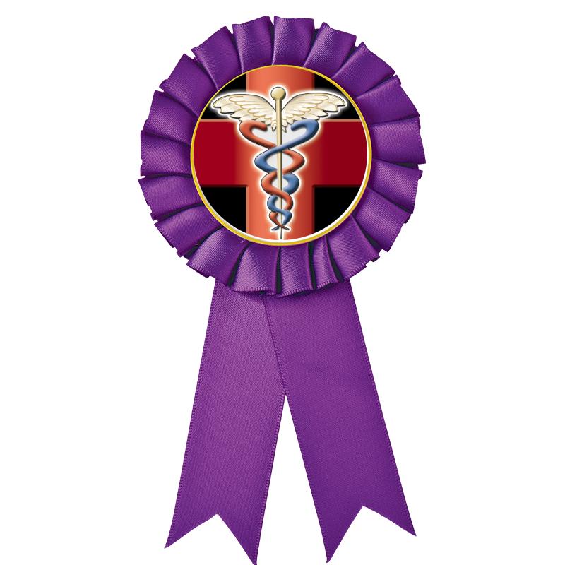PURPLE MYLAR ROSETTES
