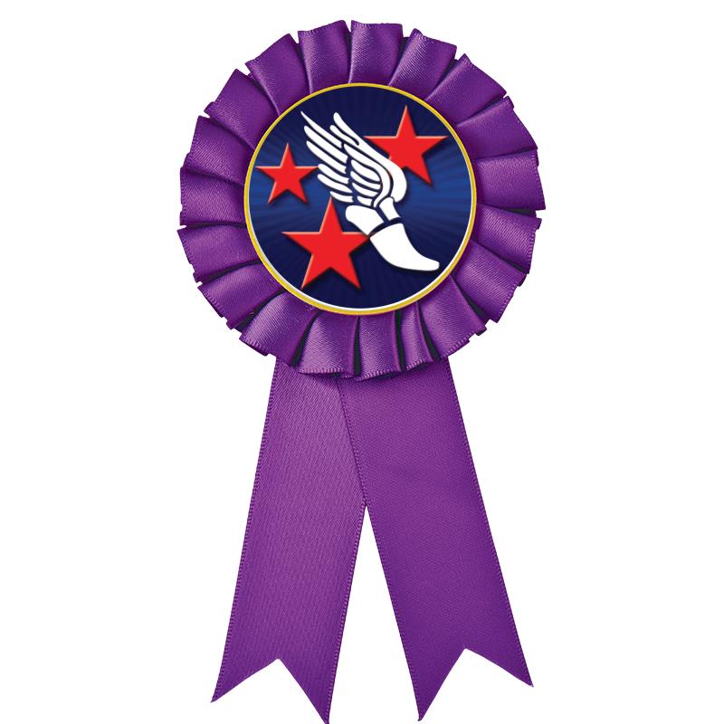 PURPLE MYLAR ROSETTES