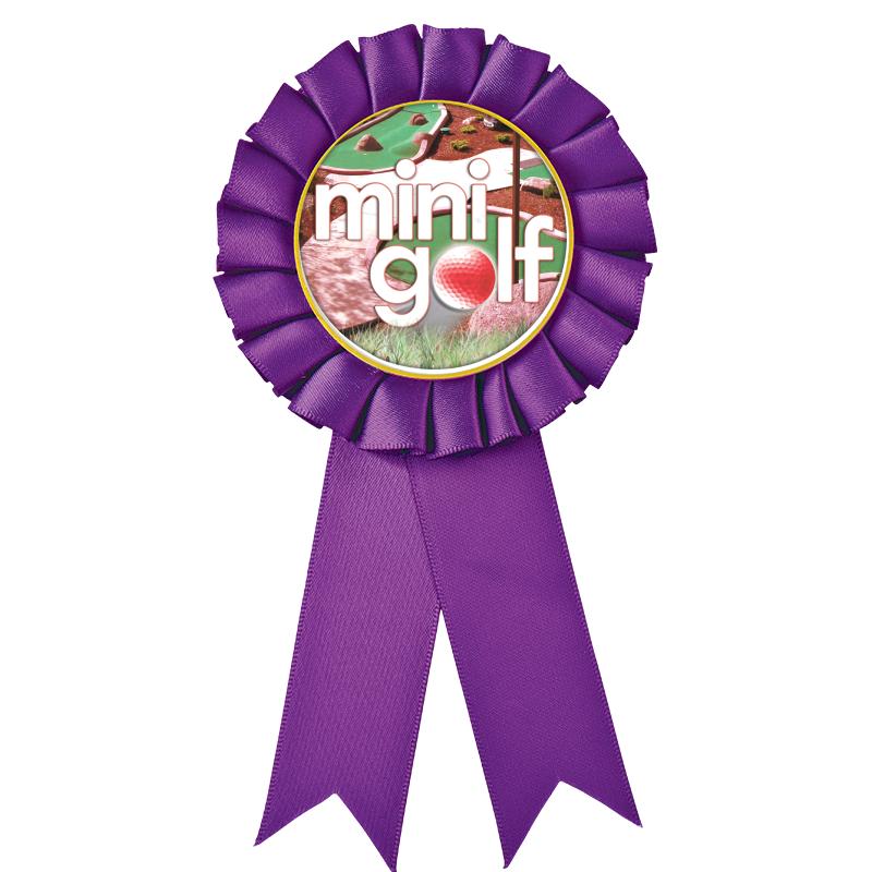 PURPLE MYLAR ROSETTES