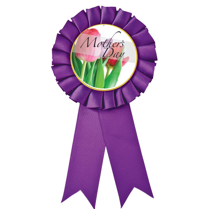 PURPLE MYLAR ROSETTES