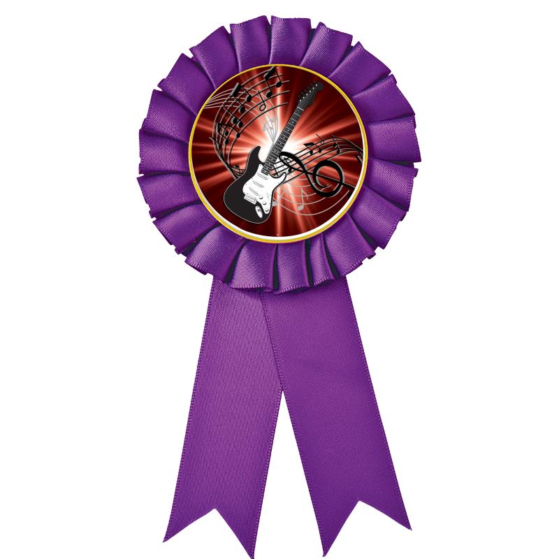 PURPLE MYLAR ROSETTES