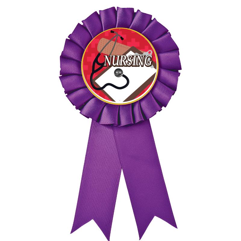 PURPLE MYLAR ROSETTES