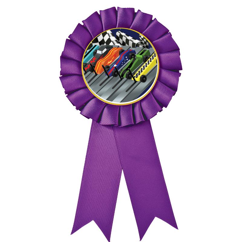 PURPLE MYLAR ROSETTES