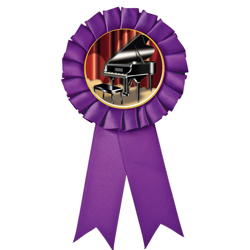 PURPLE MYLAR ROSETTES