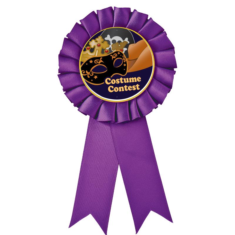 PURPLE MYLAR ROSETTES