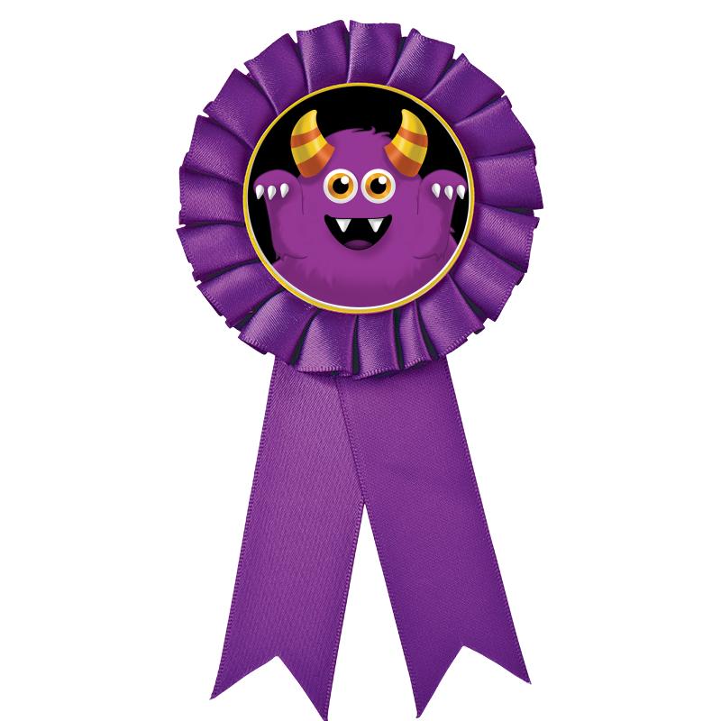 PURPLE MYLAR ROSETTES