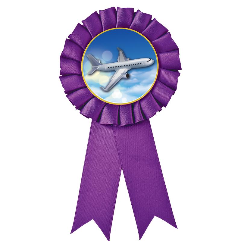 PURPLE MYLAR ROSETTES